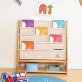 PETIT Solid Wood Magazine Rack with Toy Bins (2 Sizes) - Kids Haven